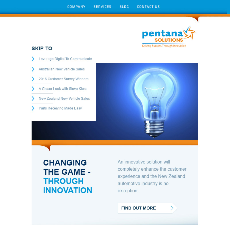 Pentana Solutions September Newsletter Preview