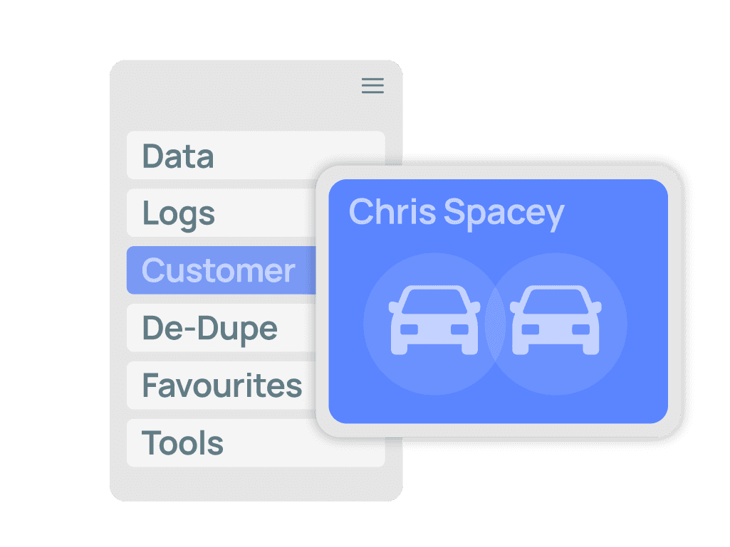 Customer data de-duping